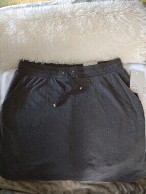 Grey Drawstring Casual Women’s Skort